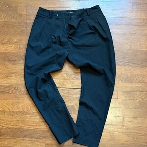 Black Dress Pants - Classic Pleated Trousers